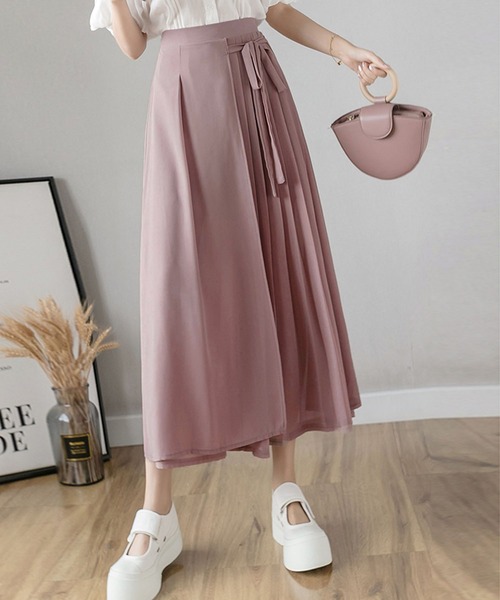 セール レイヤードシフォンプリーツガウチョパンツ その他パンツ Me Em Select ミームセレクト のファッション通販 Zozotown