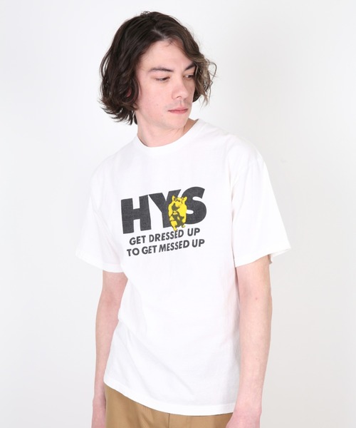 HYSTERIC GLAMOUR（ヒステリックグラマー）の「GET DRESSED UP Tシャツ（Tシャツ/カットソー・メンズ・ホワイト/ブラック/イエロー・SMALL/MEDIUM/LARGE/X-LARGE）」の4枚目の写真