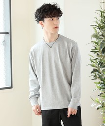 ワイドシルエット ヘビーウェイト ボーダー&無地 ロングTシャツ