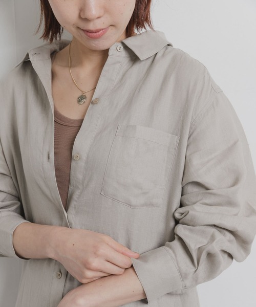URBAN RESEARCH Sonny Label（アーバンリサーチサニーレーベル）の「リネンシャツワンピース（ワンピース・レディース・ベージュ系その他/ブラック/その他1/ブルー系その他・FREE）」の12枚目の写真