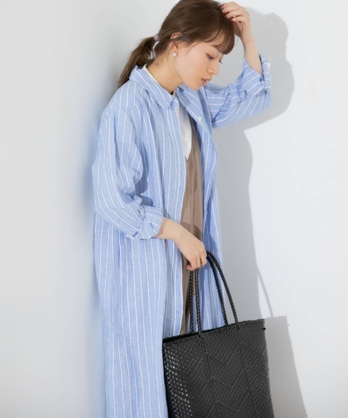 URBAN RESEARCH Sonny Label（アーバンリサーチサニーレーベル）の「リネンシャツワンピース（ワンピース・レディース・ベージュ系その他/ブラック/その他1/ブルー系その他・FREE）」の16枚目の写真