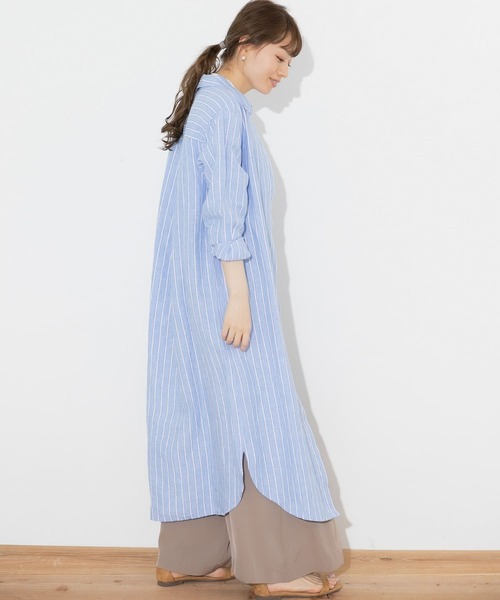 URBAN RESEARCH Sonny Label（アーバンリサーチサニーレーベル）の「リネンシャツワンピース（ワンピース・レディース・ベージュ系その他/ブラック/その他1/ブルー系その他・FREE）」の18枚目の写真