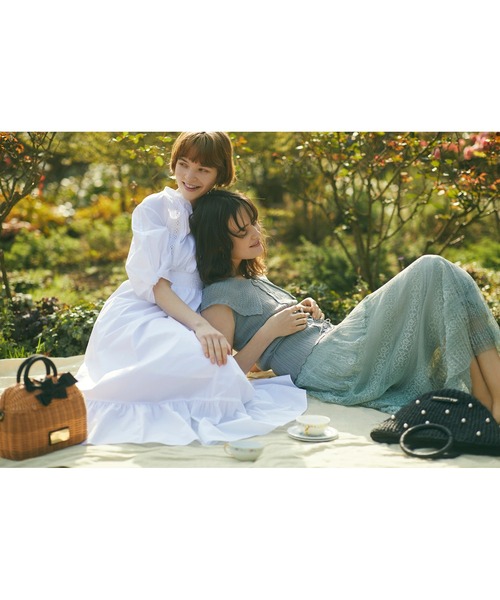 JILL by JILL STUART（ジルバイジルスチュアート）の「◇クロシェ風カラーアイレットニット（ニット/セーター・レディース・カーキ/ホワイト/ブラック・FREE）」の7枚目の写真