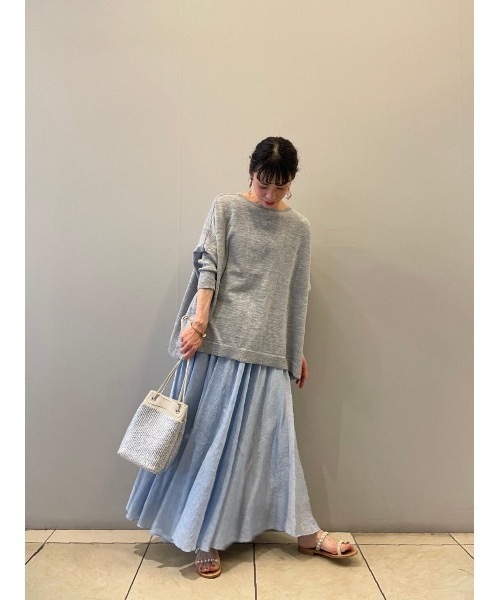 BEARDSLEY（ビアズリー）の「リネンニット（ニット/セーター・レディース・ピンク/ライトグレー・FREE）」の15枚目の写真