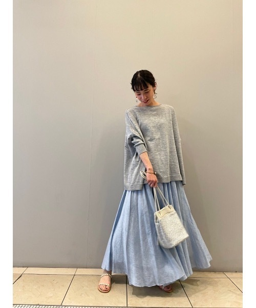 BEARDSLEY（ビアズリー）の「リネンニット（ニット/セーター・レディース・ピンク/ライトグレー・FREE）」の14枚目の写真