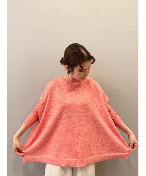 BEARDSLEY（ビアズリー）の「リネンニット（ニット/セーター・レディース・ピンク/ライトグレー・FREE）」の21枚目の写真