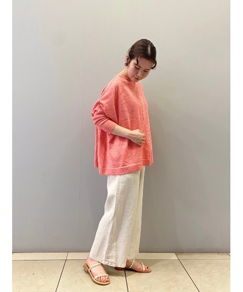 BEARDSLEY（ビアズリー）の「リネンニット（ニット/セーター・レディース・ピンク/ライトグレー・FREE）」の22枚目の写真