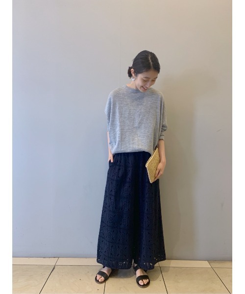 BEARDSLEY（ビアズリー）の「リネンニット（ニット/セーター・レディース・ピンク/ライトグレー・FREE）」の11枚目の写真