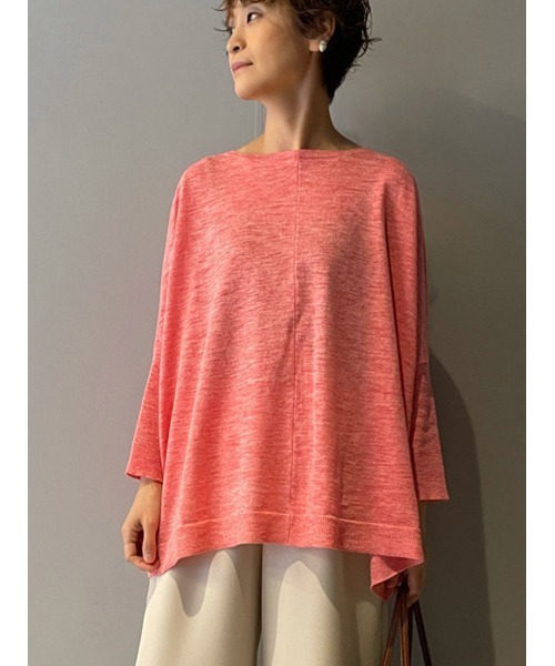 BEARDSLEY（ビアズリー）の「リネンニット（ニット/セーター・レディース・ピンク/ライトグレー・FREE）」の13枚目の写真