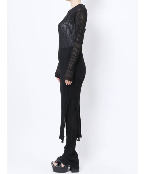 EMODA（エモダ）の「リンクルニットワンピース（ワンピース・レディース・ブラック/ブルー/オレンジ・FREE）」の19枚目の写真