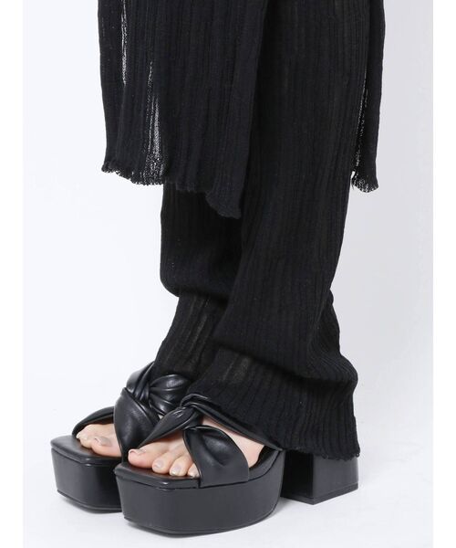 EMODA（エモダ）の「リンクルニットワンピース（ワンピース・レディース・ブラック/ブルー/オレンジ・FREE）」の16枚目の写真