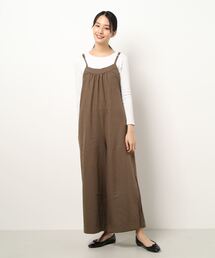 Samansa Mos2 | 後ろシャーリングキャミサロペット(サロペット/オーバーオール)