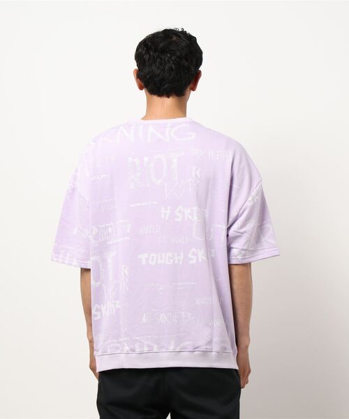 Revo ハンドライティングプリント ミニ裏毛ルーズ Tee