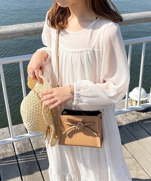 apres jour clair（アプレジュールクレア）の「【apres jour clair×ARIAZ】ストローハット（ハット・レディース・ライトブラウン/ライトベージュ・FREE）」の6枚目の写真