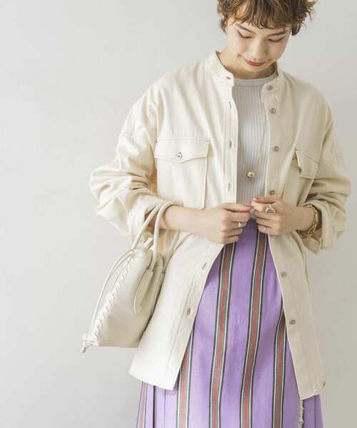 URBAN RESEARCH（アーバンリサーチ）の「バンドカラーデニムシャツ（シャツ/ブラウス・レディース・アイボリー/ブルー・FREE）」の11枚目の写真