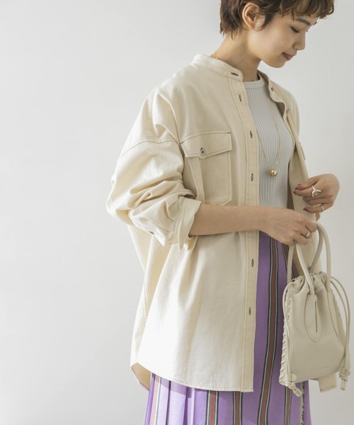 URBAN RESEARCH（アーバンリサーチ）の「バンドカラーデニムシャツ（シャツ/ブラウス・レディース・アイボリー/ブルー・FREE）」の15枚目の写真