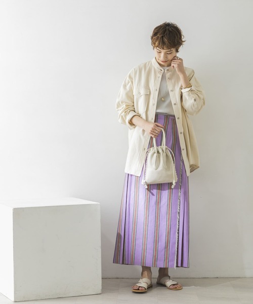 URBAN RESEARCH（アーバンリサーチ）の「バンドカラーデニムシャツ（シャツ/ブラウス・レディース・アイボリー/ブルー・FREE）」の16枚目の写真