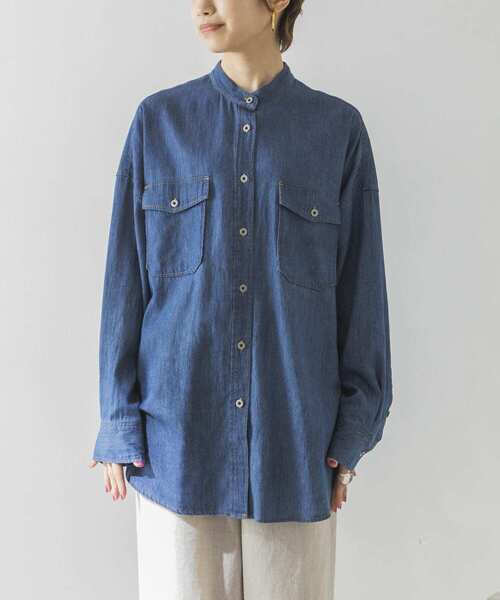 URBAN RESEARCH（アーバンリサーチ）の「バンドカラーデニムシャツ（シャツ/ブラウス・レディース・アイボリー/ブルー・FREE）」の17枚目の写真