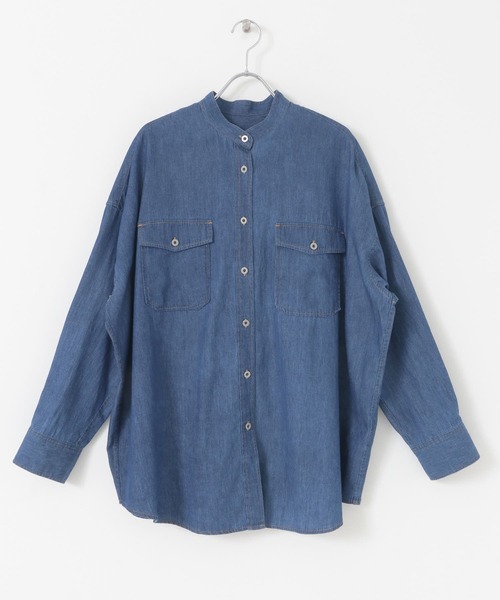 URBAN RESEARCH（アーバンリサーチ）の「バンドカラーデニムシャツ（シャツ/ブラウス・レディース・アイボリー/ブルー・FREE）」の21枚目の写真