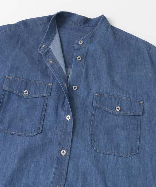 URBAN RESEARCH（アーバンリサーチ）の「バンドカラーデニムシャツ（シャツ/ブラウス・レディース・アイボリー/ブルー・FREE）」の22枚目の写真