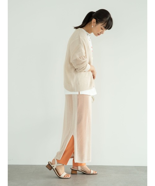 Green　Parks（グリーンパークス）の「メッシュニットスカート＊＊（スカート・レディース・ライトベージュ/モカ/ブラウン・FREE）」の12枚目の写真