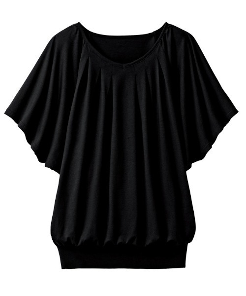 GeeRA(ジーラ)の「接触冷感!タックデザインフレアー袖プルオーバー(Tシャツ/カットソー・レディース・ブラック/モカ/オフホワイト/ブルーグリーン・LARGE/MEDIUM/X-LARGE/XX-LARGE)」の6枚目の写真
