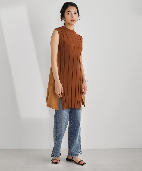 Bou Jeloud（ブージュルード）の「ハイネックノースリーブリブニット（ニット/セーター・レディース・ブラック/レッド/カーキ・FREE）」の13枚目の写真