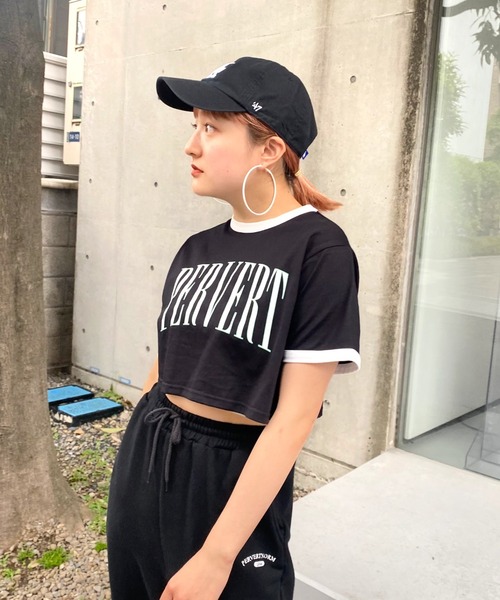 WHO'S WHO gallery(フーズフーギャラリー)の「リンガーコンパクトTEE(Tシャツ/カットソー・レディース・ホワイト/ブラック/グリーン/オートミール・FREE)」の3枚目の写真