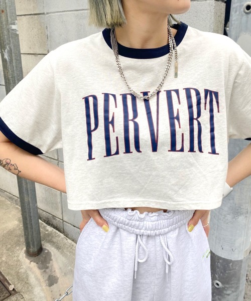 WHO'S WHO gallery(フーズフーギャラリー)の「リンガーコンパクトTEE(Tシャツ/カットソー・レディース・ホワイト/ブラック/グリーン/オートミール・FREE)」の7枚目の写真