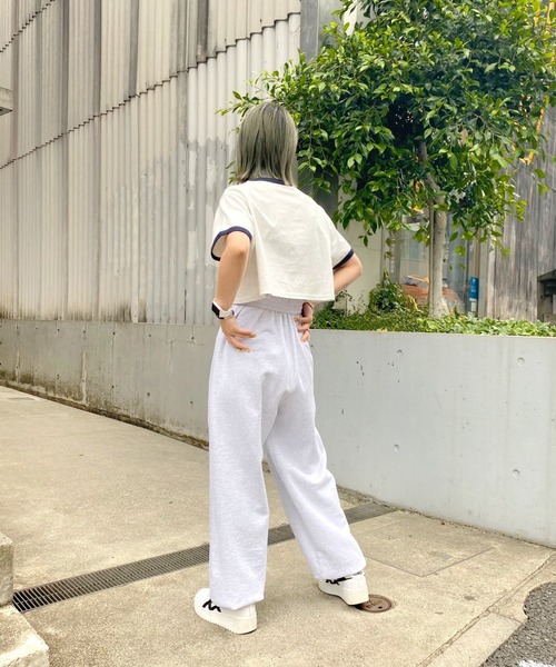 WHO'S WHO gallery(フーズフーギャラリー)の「リンガーコンパクトTEE(Tシャツ/カットソー・レディース・ホワイト/ブラック/グリーン/オートミール・FREE)」の10枚目の写真