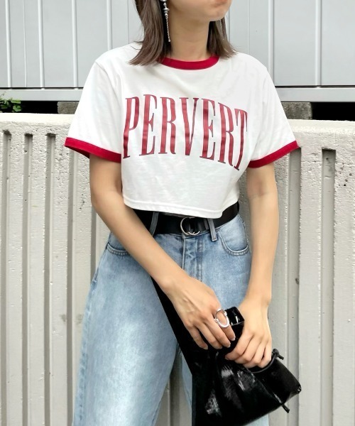 WHO'S WHO gallery(フーズフーギャラリー)の「リンガーコンパクトTEE(Tシャツ/カットソー・レディース・ホワイト/ブラック/グリーン/オートミール・FREE)」の11枚目の写真