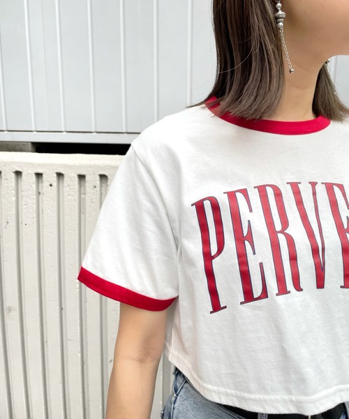 WHO'S WHO gallery(フーズフーギャラリー)の「リンガーコンパクトTEE(Tシャツ/カットソー・レディース・ホワイト/ブラック/グリーン/オートミール・FREE)」の13枚目の写真