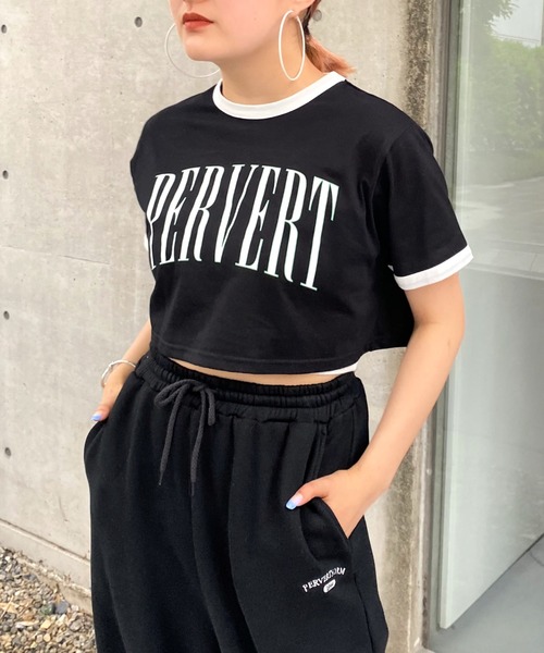 WHO'S WHO gallery(フーズフーギャラリー)の「リンガーコンパクトTEE(Tシャツ/カットソー・レディース・ホワイト/ブラック/グリーン/オートミール・FREE)」の16枚目の写真