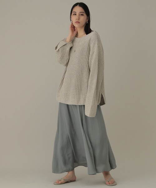 Chaos(カオス)の「リネンシルクニットプルオーバー(ニット/セーター・レディース・ベージュ/ブラック・FREE)」の3枚目の写真