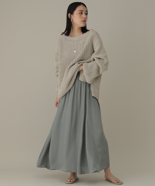 Chaos(カオス)の「リネンシルクニットプルオーバー(ニット/セーター・レディース・ベージュ/ブラック・FREE)」の4枚目の写真