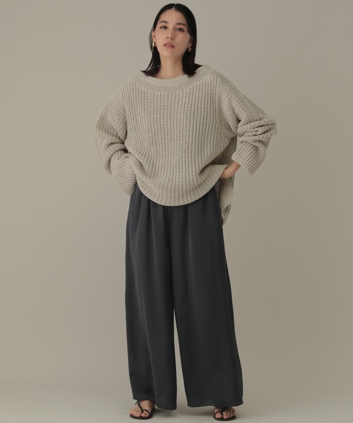 Chaos(カオス)の「リネンシルクニットプルオーバー(ニット/セーター・レディース・ベージュ/ブラック・FREE)」の5枚目の写真