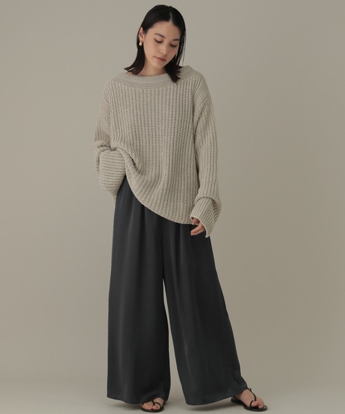 Chaos(カオス)の「リネンシルクニットプルオーバー(ニット/セーター・レディース・ベージュ/ブラック・FREE)」の6枚目の写真