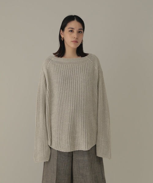 Chaos(カオス)の「リネンシルクニットプルオーバー(ニット/セーター・レディース・ベージュ/ブラック・FREE)」の9枚目の写真