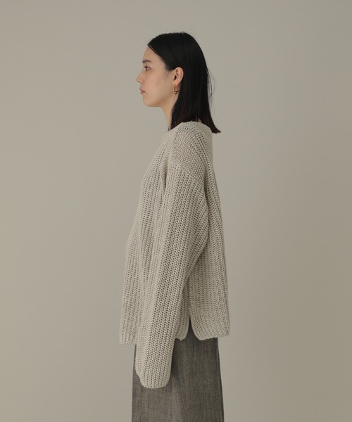 Chaos(カオス)の「リネンシルクニットプルオーバー(ニット/セーター・レディース・ベージュ/ブラック・FREE)」の10枚目の写真