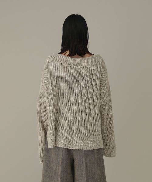 Chaos(カオス)の「リネンシルクニットプルオーバー(ニット/セーター・レディース・ベージュ/ブラック・FREE)」の11枚目の写真