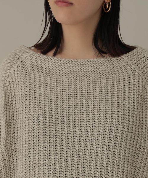 Chaos(カオス)の「リネンシルクニットプルオーバー(ニット/セーター・レディース・ベージュ/ブラック・FREE)」の13枚目の写真