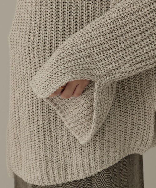 Chaos(カオス)の「リネンシルクニットプルオーバー(ニット/セーター・レディース・ベージュ/ブラック・FREE)」の15枚目の写真