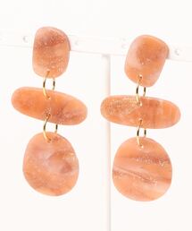 【a pom】ゆらゆら(ピアス) / triple stone-like earrings(MA)