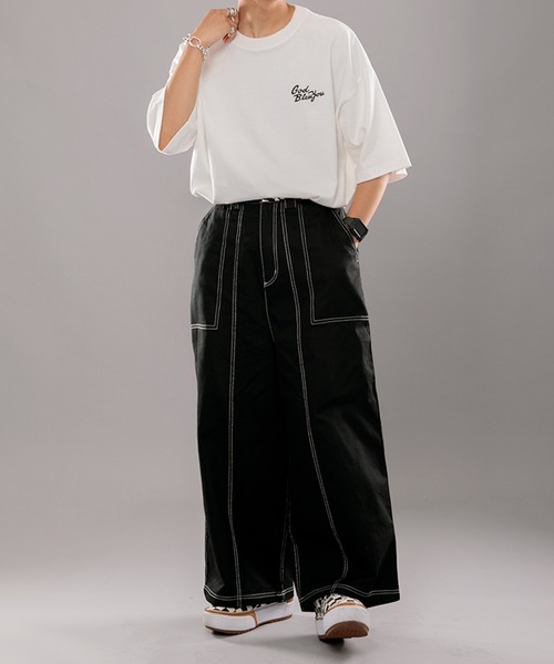 kutir(クティール)の「ステッチワイドパンツ(その他パンツ・メンズ・ブラック/オフホワイト/ダークブルー・SMALL/MEDIUM/LARGE)」の18枚目の写真