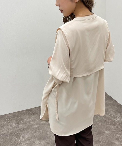apres jour mignon(アプレジュールミニョン)の「デザインバンドカラーシャツ 【ZOZOTOWN限定アイテム】(シャツ/ブラウス・レディース・オフホワイト/ブラック/アイボリー・フリー/X-LARGE)」の22枚目の写真