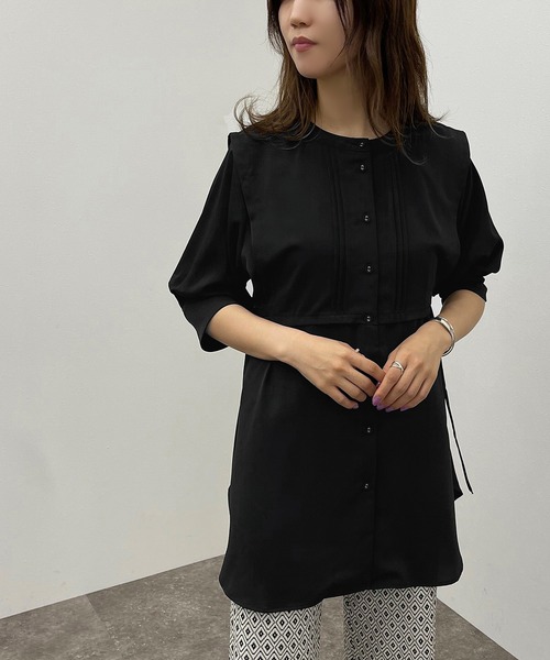 apres jour mignon(アプレジュールミニョン)の「デザインバンドカラーシャツ 【ZOZOTOWN限定アイテム】(シャツ/ブラウス・レディース・オフホワイト/ブラック/アイボリー・フリー/X-LARGE)」の12枚目の写真