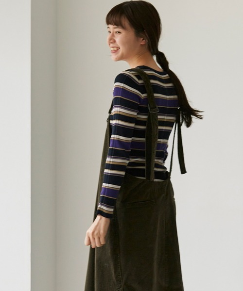 note et silence (ノートエシロンス)の「.High twist cotton クループルオーバー(Tシャツ/カットソー・レディース・マルチ/オフホワイト/ネイビー/グレー・FREE)」の20枚目の写真