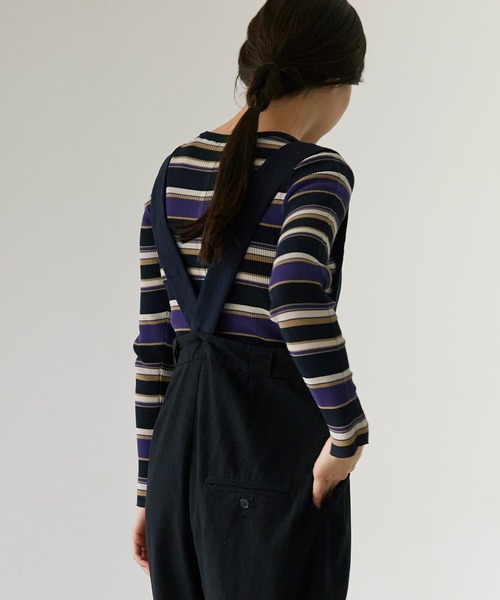 note et silence (ノートエシロンス)の「.High twist cotton クループルオーバー(Tシャツ/カットソー・レディース・マルチ/オフホワイト/ネイビー/グレー・FREE)」の15枚目の写真