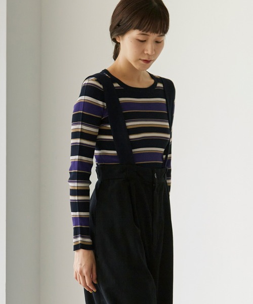 note et silence (ノートエシロンス)の「.High twist cotton クループルオーバー(Tシャツ/カットソー・レディース・マルチ/オフホワイト/ネイビー/グレー・FREE)」の14枚目の写真