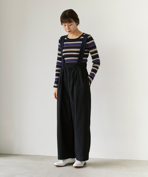 note et silence (ノートエシロンス)の「.High twist cotton クループルオーバー(Tシャツ/カットソー・レディース・マルチ/オフホワイト/ネイビー/グレー・FREE)」の17枚目の写真